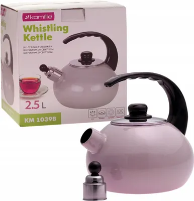 Produktbild von Emaillierter Stahlkessel Mit Pfeife 2,5 L Induktion Kamille Km-1039B