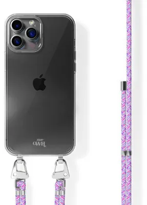 Produktbild von iPhone 15 Pro Max - Wildhearts Transparent Lila Fever Cord Hülle