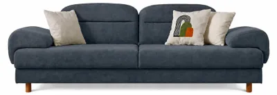 Zdjęcie produktu dla Sofa dwuosobowe z rozkładaną powierzchnią do spania, z regulowanymi podłokietnikami, w kolorze ciemnoniebieskim