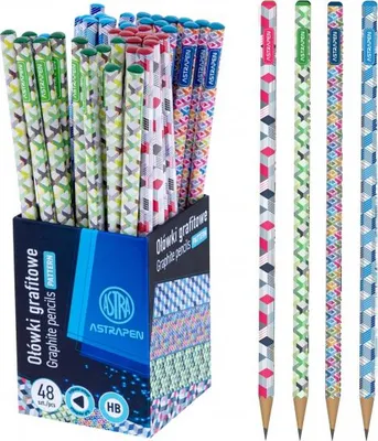 Obrázek produktu pro Jednoduchá tužka HB AstraPEN Pattern, stojánek, 206023005