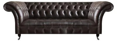 Obrázok produktu pre Kožený nábytok Chesterfield trojmiestne pohovky do obývačky