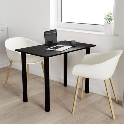 60x60 | Esszimmertisch - Esstisch - Tisch mit SCHWARZEN Beinen - Küchentisch - Bürotisch | SCHWARZ