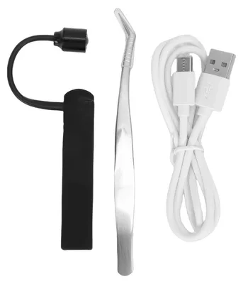 Zdjęcie produktu dla Lampa LED do rzęs, 1 W, 395 nm, światło przyspieszające utwardzanie kleju oraz przenośne pincety do przedłużania rzęs, kolor czarny