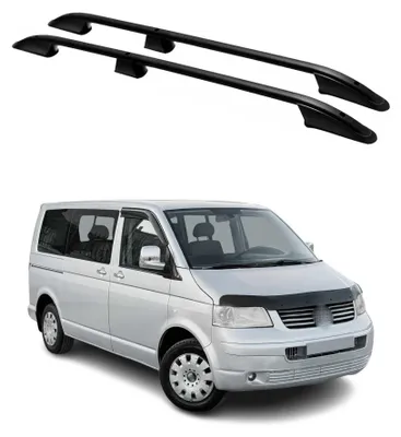 Produktbild von Dachreling Dachträger für VW Transporter T5 2003-2015 L1 Kurzer Alu Schwarz, KI-generiertes Bild