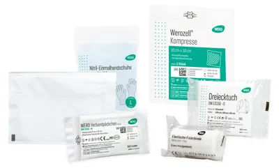 Produktbild von WERO Übungsbeutel Erste Hilfe für realitätsnahe Erste-Hilfe-Ausbildung mit Verbandmaterialien