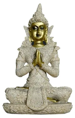 Produktbild von Meditationsbuddha Statue aus Sandstein, handgeschnitzt