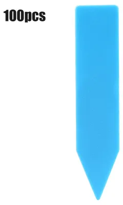 Image de 100 étiquettes en plastique pour fleurs/plantes (bleues)