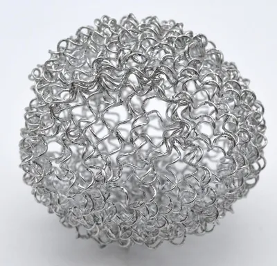 Produktbild von Wellendrahtkugel Drahtball, Dekokugel 8 cm silber