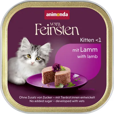 Produktbild von animonda vom Feinsten Kitten Katzenfutter nass mit Lamm (32 x 100g), Kitten getr