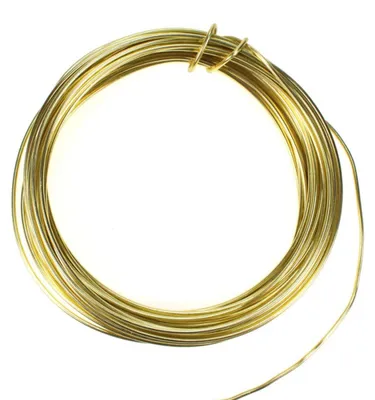 Produktbild von 12m Aluminiumdraht Ø 2mm Aludraht Basteldraht Dekodraht Schmuckdraht gold