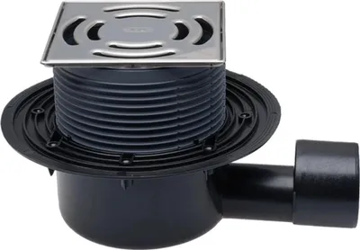 Obrázek produktu pro Hutterer & Lechner HL5100 – podlahový odtok DN50/75 vodorovný, 145 x 145 mm Klick-Klack, 138 x 138 mm, 1 ks.