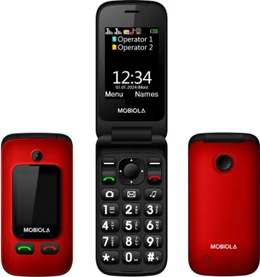 Obrázek produktu pro Gsm Telefon Mobiola Flip Red Telefon Pro Seniory Mb610 2G