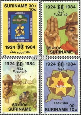 Produktbild von Briefmarken Suriname 1984 Mi 1094-1097 (kompl.Ausg.) postfrisch Pfadfinder