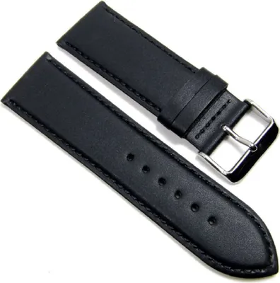 Produktbild von Eulit Ersatzband Uhrenarmband Leder Büffelkalb schwarz 26mm 22758S