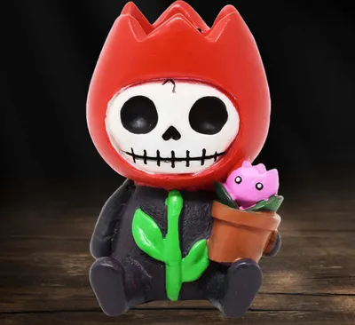 Produktbild von Furrybones "Tully" - Dekofigur Totenkopf Gothic Fantasy