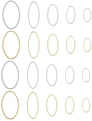 Productafbeelding van Verbindingsringen set van 60 stuks - Goud/Zilver/Metaal - Ronde/Holle ringvorm - Onderdelen voor sieraden - Doe-het-zelf set - 5 maten - Sieradenaccessoires