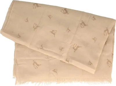 Leichter Trachten-Schal dezentes Hirsch-Muster von Hut-Breiter in beige