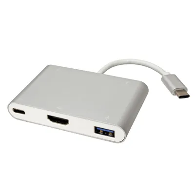 Obrázek produktu pro ROLINE Multiport adaptér USB C(M) -> HDMI A(F), 4K@30Hz, USB3.0 A(F), USB C(F) PD (12.02.1131)