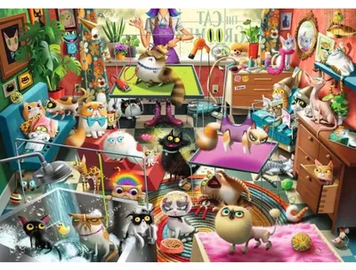 Produktbild von RAVENSBURGER Puzzle Katzenfriseur 1000 dlks