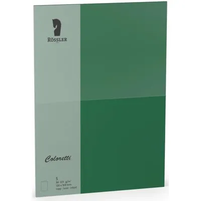 Produktbild von Doppelkarte Coloretti B6 hoch VE=5 Stück 225g/qm Forest