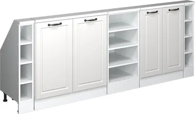 Produktbild von Dachschrägenschrank-Set Vicco Rion Weiß Landhaus 5er Set, Model 56064