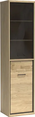 Produktbild von Vitrinenschrank, Eiche mit strukturierter Schubkastenblende, MEGARA-161
