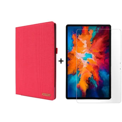 Zdjęcie produktu dla zestaw tabletów 2w1 dla Lenovo Tab P11 Pro TB-J706F 11,5 cala z pokrowcem magnetycznym z funkcją automatycznego usypiania/wybudzania + folią ochronną Smart Case ze szkła hartowanego