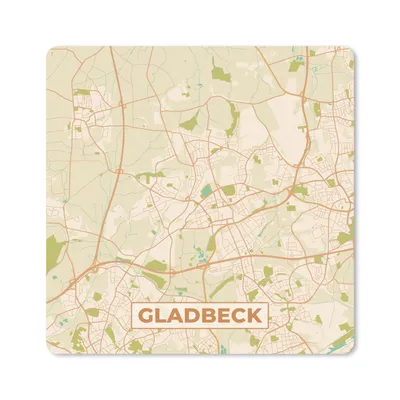 Produktbild von MuchoWow® Mauspad Mousepad Stadtplan - Gladbeck - Vintage - Karte 20x20 cm - Mousepads - Maus Mat - Pad - Mausunterlage - Desk Mat - Bureauartikeln
