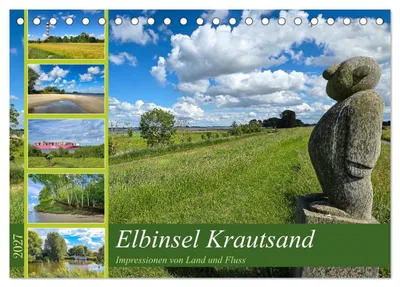 Produktbild von Elbinsel Krautsand - Impressionen von Land und Fluss (Tischkalender 2027 DIN A5 quer), CALVENDO Monatskalender