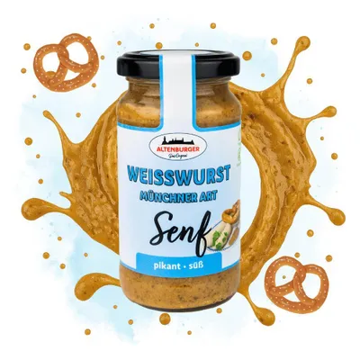 Produktbild von Süßer Senf für Weißwurst nach Münchner Art, 200 ml
