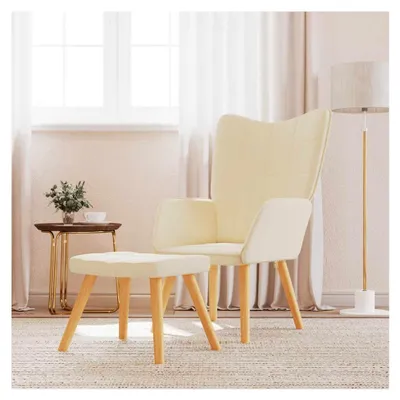 Produktbild von Relaxsessel mit Hocker in Creme, 11 KG