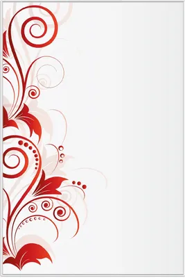 Produktbild von Wallario Wandbild Abstrakte rote Blumenschnörkel, Größe: 61 x 91,50 cm, Poster mit weißem Aluminiumrahmen