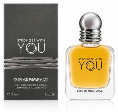Produktbild von Giorgio Armani Stronger With You, Männer, 30 ml, Nicht nachfüllbare Flasche, Kardamom, Salbei, Kastanie, Vanille