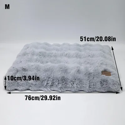 Immagine prodotto di Cuccia per cani ultra-morbida - Cuccia in peluche per animali domestici - Confortevole, base in schiuma spessa, rivestimento removibile, lavabile in lavatrice, taglia M - Blu polvere