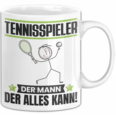 Produktbild von Tennisspieler Tasse Geschenk für Tennisspieler Der Mann Der Alles Kann Geschenkidee zum Geburtstag (Weiß)