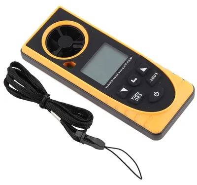 Productafbeelding van Digitale Windmeter - Luchtmeetsysteem - Buitenactiviteiten Meten - Multifunctioneel LCD Display - 12.2 x 4.8 cm - Zwart