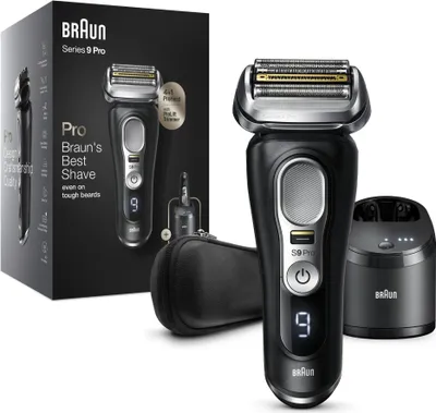 Image de Braun Series 9 9460cc - Grattoir à film - acier inoxydable - noir - batterie - Lithium-Ion (Li-Ion) - 60 min (394099)