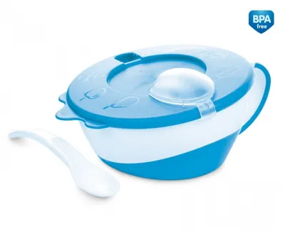 Image de Canpol Babies bol avec cuillère, bleu