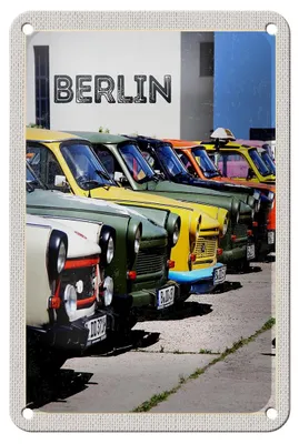 Produktbild von Blechschild Reise 12x18cm Berlin Deutschland Oldtimer Dekoration