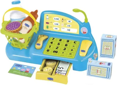 Produktbild von Peppa Pig Registrierkasse mit 22 Zubehörteilen (Smoby 1230P) SIMBA Altersbereich: +18 Monate