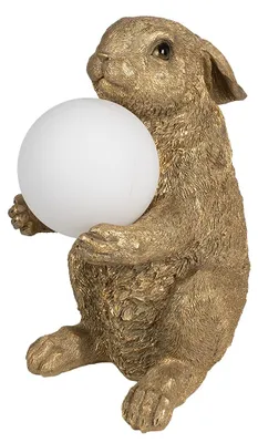 Immagine prodotto di Clayre & Eef Lampada da tavolo Rabbit 27x19x35 cm Poliresina color oro