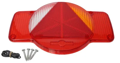 Productafbeelding van Achterlichtglas - Rechts - Knipperlicht - Remlicht - E-keurmerk - 247 x 160 x 59 mm