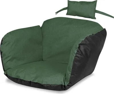 Immagine prodotto di Cuscino Čapí Hnízdo con schienale per poltrona a dondolo, impermeabile, grigio, 112x113 + poggiatesta verde