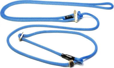 Produktbild von Hunting Profi lautlos Umhängeleine 8mm mit Zugbegrenzung 280cm hellblau