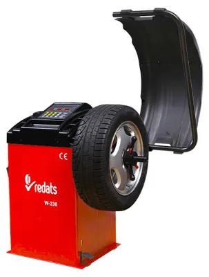 Immagine prodotto di Equilibratrice automatica con display digitale, a pedale,con acquisizione automatica del programma di equilibratura, diametro cerchio 1,5"-20", professionale, Redats Polonia