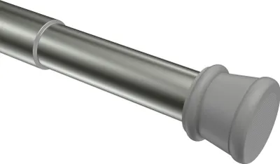 Produktbild von Interdeco Spannstange / Duschvorhangstange 26/23 mm Ø Edelstahl-Optik, Typ Tensofix, 80-130 cm