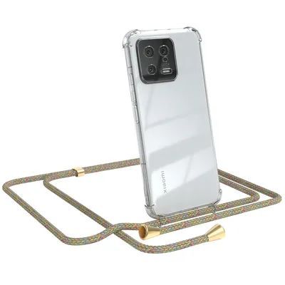 Produktbild von EAZY CASE Handykette kompatibel mit Xiaomi 13, Handyhülle mit Umhängeband, Handykordel, Schutzhülle Clear, Band in Bunt