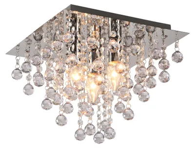 Produktbild von CRIS LED Deckenleuchte Ø32CM – 3-flammig, Chrom & funkelnde Lichteffekte