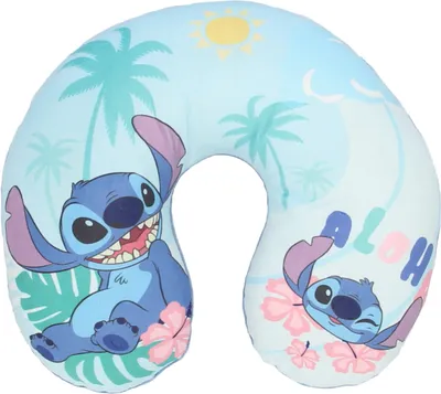 Produktbild von Lilo & Stitch Reisekopfkissen Nackenkissen für unterwegs kleines Kopfkissen Motiv 2