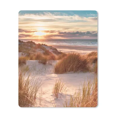 Produktbild von MuchoWow® Mauspad Mousepad Düne - Pflanzen - Sonnenuntergang - Strand - Meer 19x23 cm - Mousepads - Maus Mat - Pad - Mausunterlage - Mauspads - Spielen